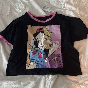 Disney Black and Pink Short Sleeve Tee